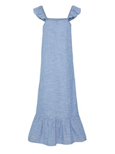 Pieces Apia Square Neck Ankle Dress - Nautical Blue / Bright White